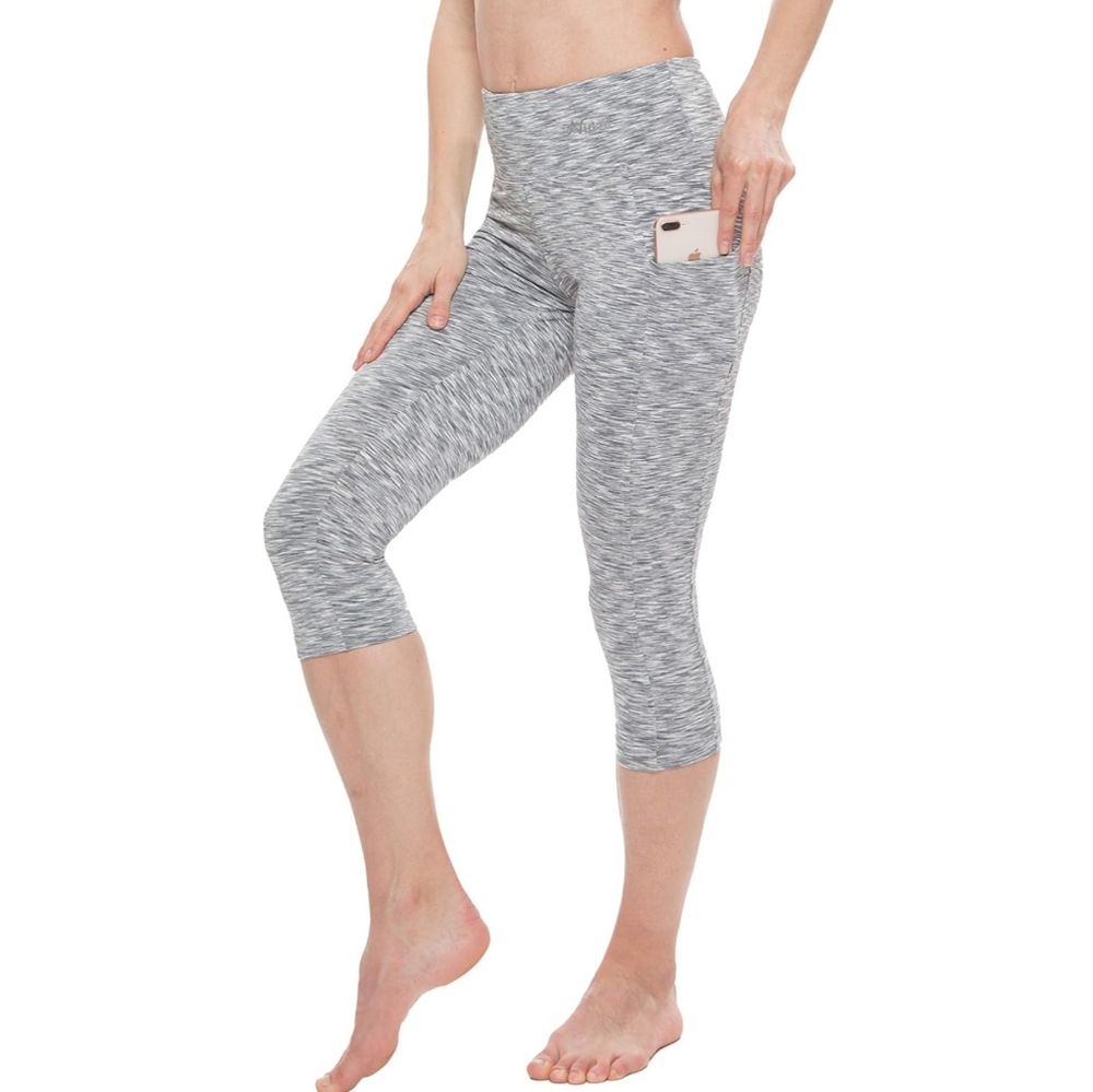 Norton - Womens High Waisted Breathable Capri Leggings with Pockets - XXL